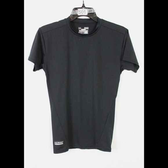 Under Armour Women's UA Tactical Tee HeatGear Compression T-Shirt, Black SIZE M - Picture 1 of 6